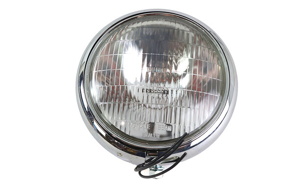 V-Twin - 33-1806 - 7 inch Cycle Beam 6 Volt Assembly Chrome