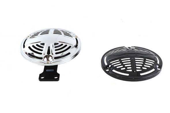 V-Twin - 33-1830 - 12 Volt Spring Horn with Black Face