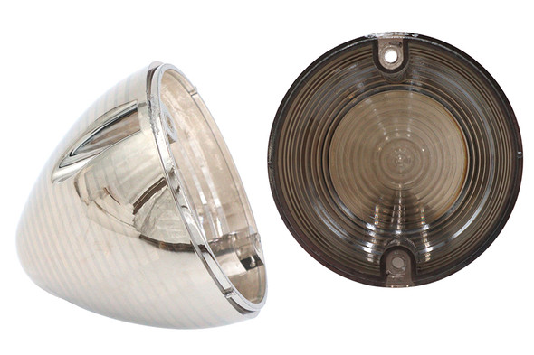 V-Twin - 33-1892 - Bullistic Turn Signal Lenses Clear - Fits 1963-1984 Harley-Davidson FL
