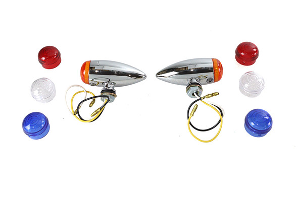 V-Twin - 33-1912 - Mini Clear LED Bullet Marker Lamp