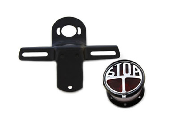 V-Twin - 33-1950 - Chrome Tail Lamp Kit Round Style