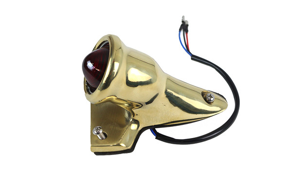 V-Twin - 33-1952 - Crocker Style LED Tail Lamp Brass