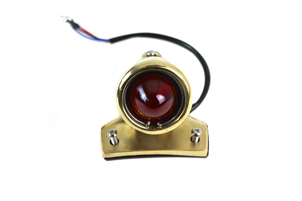 V-Twin - 33-1952 - Crocker Style LED Tail Lamp Brass