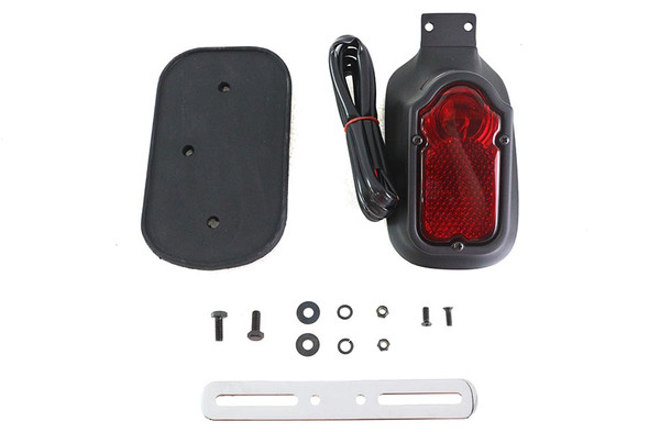 V-Twin - 33-1973 - Matte Black Tombstone Style Tail Lamp Assembly