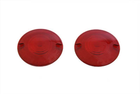 V-Twin - 33-1978 - Turn Signal Lens Set Red Front