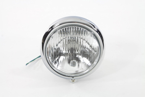 V-Twin - 33-2159 - 5-3/4 inch Round Headlamp Assembly Teardrop Style
