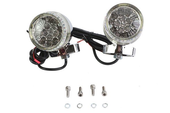 V-Twin - 33-2221 - Bullet Turn Signal Set with FL Mount
