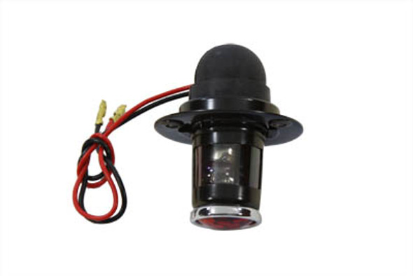 V-Twin - 33-2235 - Black 1 inch Round Tail Lamp