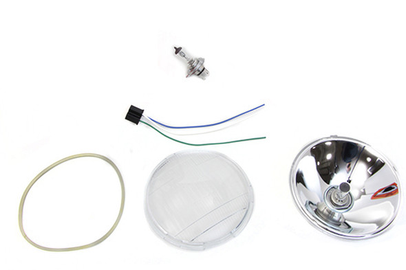 V-Twin - 33-2352 - Retro Spring Fork Headlamp H-4 Bulb Kit