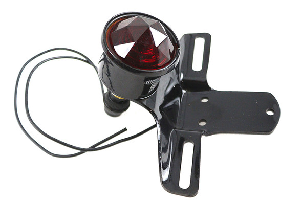 V-Twin - 33-2356 - Replica Tail Lamp with Faceted Red Lens