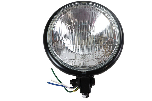 V-Twin - 33-3042 - 5-3/4 inch Black Round Headlamp