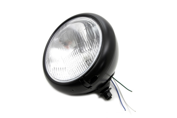 V-Twin - 33-3050 - 7 inch Headlamp Assembly H-4 Type Black