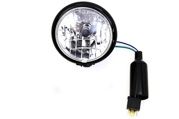 V-Twin - 33-4072 - 4-1/2 inch Round Headlamp Black