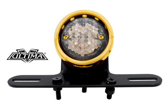 V-Twin - 33-8234 - Drilled Gold Bezel Tail Lamp