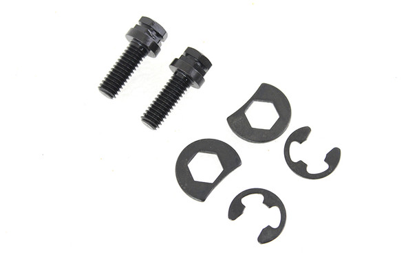 V-Twin - 3308-6 - Exhaust Pipe Locking Bolt Mounting Kit Black Oxide Plated