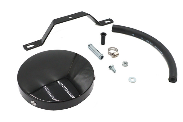 V-Twin - 34-0012 - Wyatt Gatling Black Smooth Air Cleaner