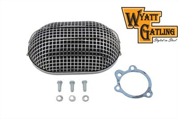 V-Twin - 34-0040 - Wyatt Gatling Chrome Turbo Air Cleaner