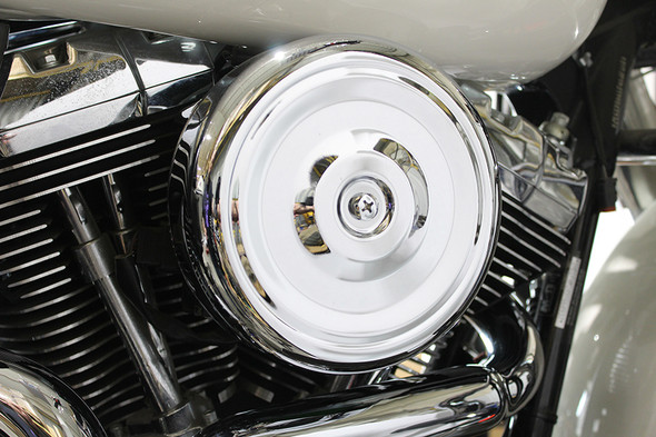 V-Twin - 34-0265 - 8 inch Round Air Cleaner Kit Chrome