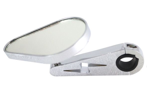 V-Twin - 34-0383 - Teardrop Mirror with Clamp on Billet Stem