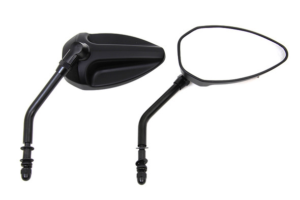 V-Twin - 34-0419 - Triangle Mirror Set with Round Stems