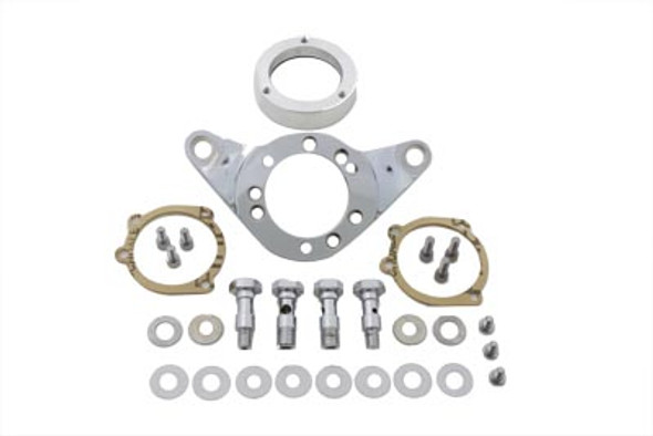 V-Twin - 34-0445 - Air Cleaner Bracket Kit Chrome Billet