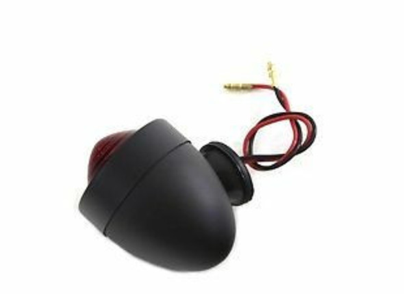 V-Twin Bullet Tail Light Marker Light - Black with Red Lens