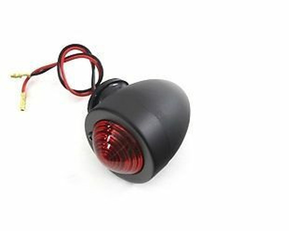 V-Twin Bullet Tail Light Marker Light - Black with Red Lens