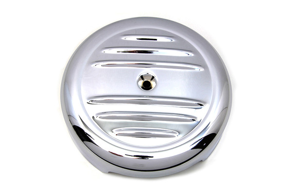 V-Twin - 34-0744 - 8 inch Chrome Stripe Air Cleaner Cover