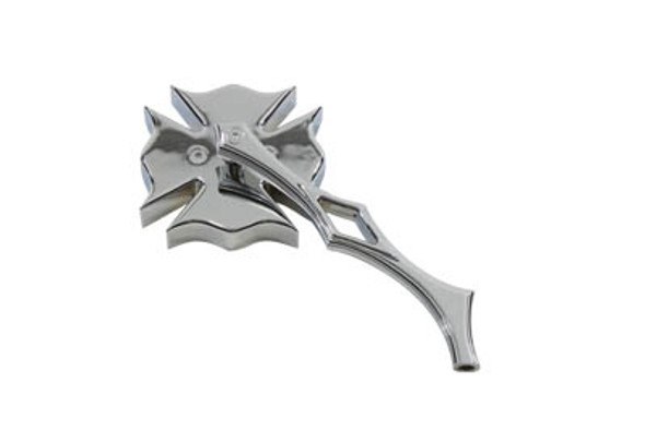 V-Twin - 34-0754 - Chrome Firefighter Mirror with Billet Stem