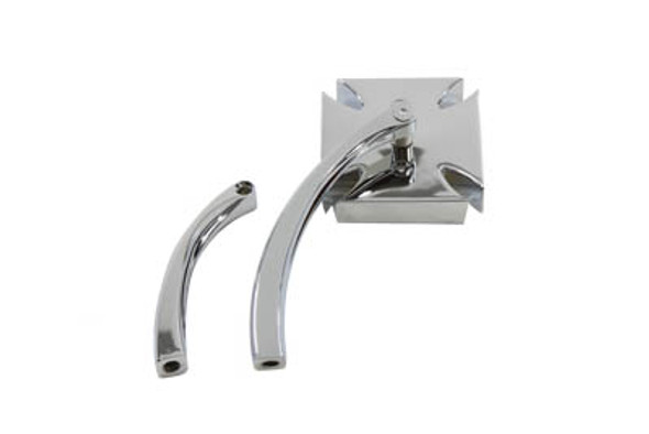 V-Twin - 34-0757 - Mini Maltese Mirror with Billet Stems