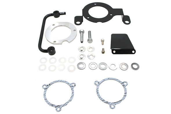 V-Twin - Black EFI Air Cleaner Support Bracket Kit fits '17-Up Harley M8 FLT, '18-Up FXST/FLST Models