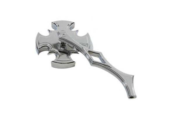 V-Twin - 34-0790 - Rotar Mirror Chrome with Billet Diamond Stem