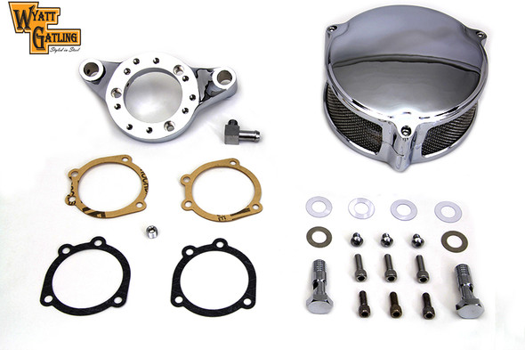 V-Twin - 34-0839 - Chrome Wyatt Gatling Air Cleaner Assembly
