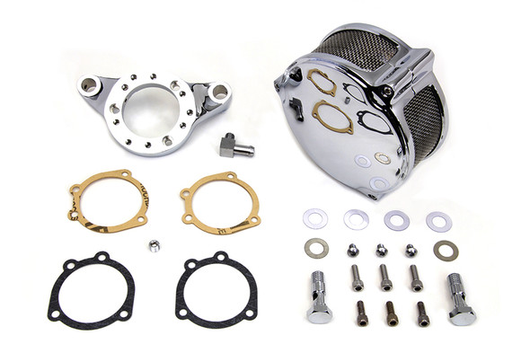 V-Twin - 34-0839 - Chrome Wyatt Gatling Air Cleaner Assembly