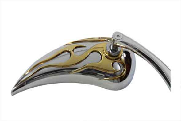 V-Twin - 34-0860 - Chrome Billet Teardrop Mirror Set