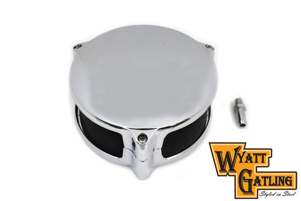 V-Twin - 34-1008 - Wyatt Gatling Chrome Deco Air Cleaner Assembly