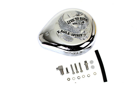 V-Twin - 34-1020 - Live to Ride Teardrop Air Cleaner