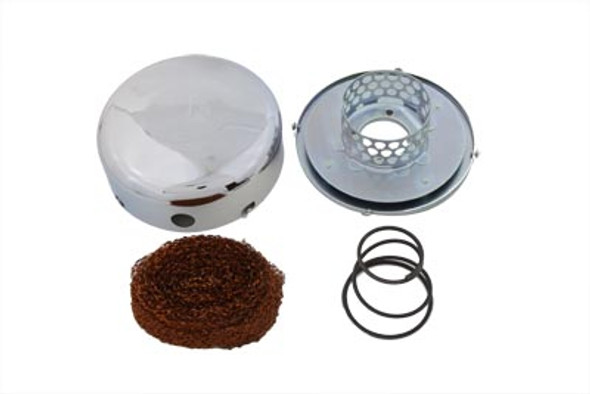 V-Twin - 34-1033 - Chrome J-Slot Air Cleaner