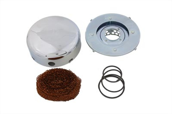V-Twin - 34-1033 - Chrome J-Slot Air Cleaner