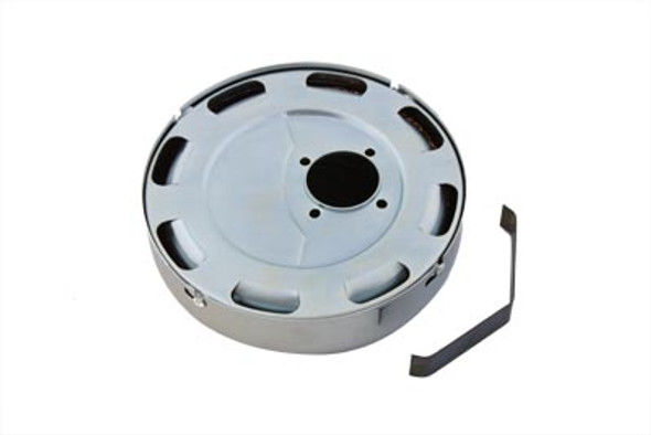V-Twin - 34-1049 - Chrome Smooth J-Slot Air Cleaner