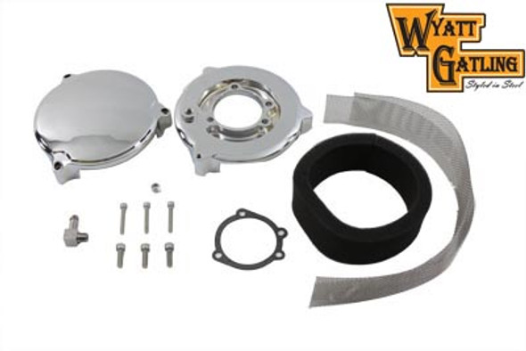 V-Twin - 34-1095 - Wyatt Gatling Air Cleaner Smooth Chrome