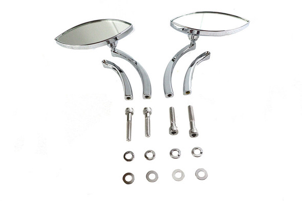 V-Twin - 34-1212 - Eagle Eye Mirror Set Billet Chrome