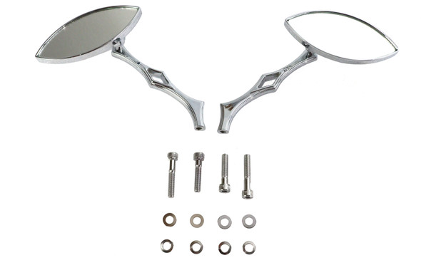 V-Twin - 34-1214 - Eagle Eye Mirror Set Billet Chrome