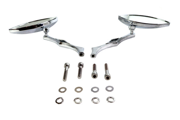 V-Twin - 34-1214 - Eagle Eye Mirror Set Billet Chrome