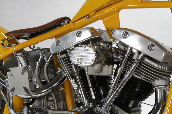 V-Twin - 34-1293 - Wyatt Gatling Chrome Finned Carburetor Cover