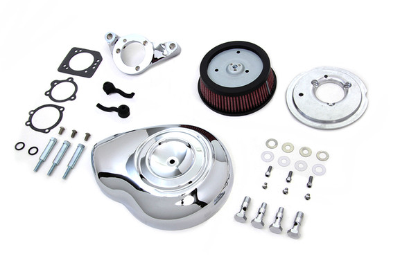 V-Twin - 34-1343 - 8 inch Teardrop  Air Cleaner Assembly - Fits 1993-2007 Harley-Davidson FXST, FXD