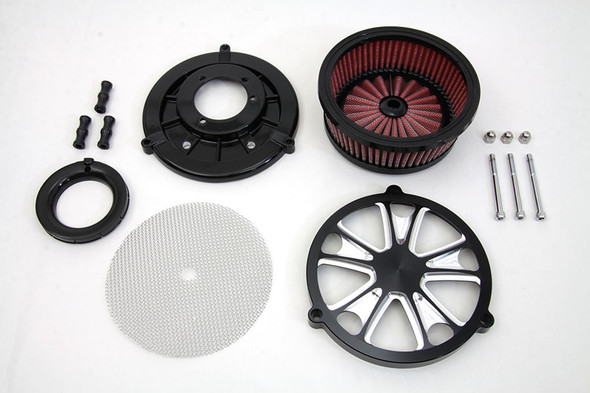 V-Twin - 34-1347 - Wyatt Gatling EFI Air Cleaner Assembly Black