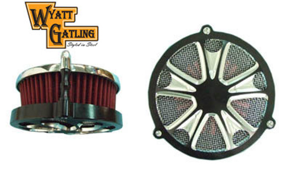 V-Twin - 34-1347 - Wyatt Gatling EFI Air Cleaner Assembly Black