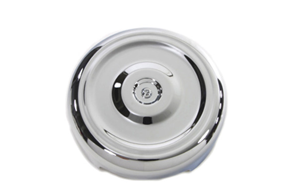 V-Twin - 34-1354 - Chrome Round Bobbed Style 8 inch Air Cleaner Cover