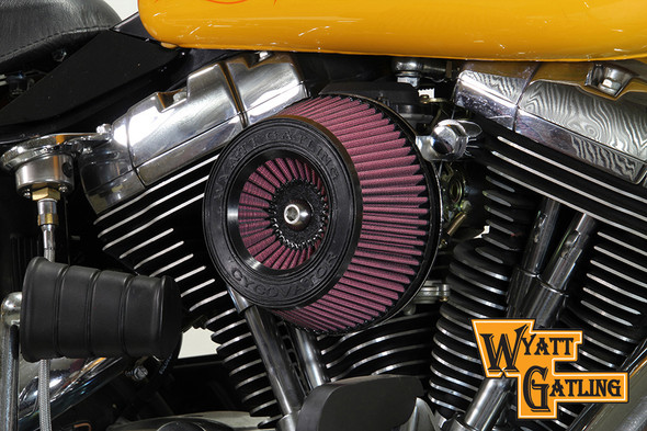 V-Twin - 34-1365 - Wyatt Gatling Air Cleaner Assembly - Fits 1993-2007 Harley-Davidson FXST, FXD